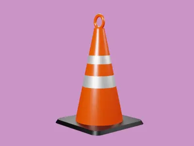Trafic cone  Low-poly 3D model