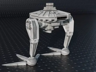 Royalty-Free License battle robot Low-poly 3D model