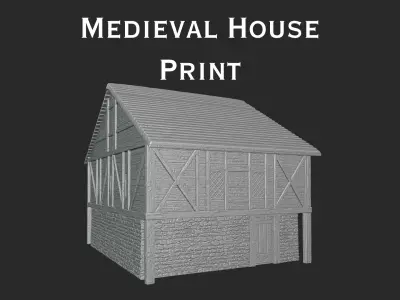 Medieval House - High Quality Print Ready 3D print model