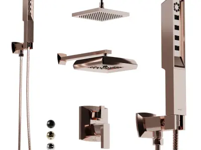 Brizo Collection Set Shower Low-poly 3D model
