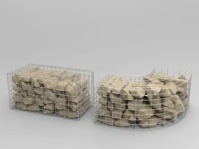 Gabions - two types 3D model