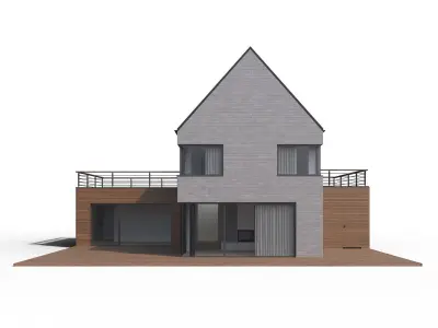 Modern family house 3D model