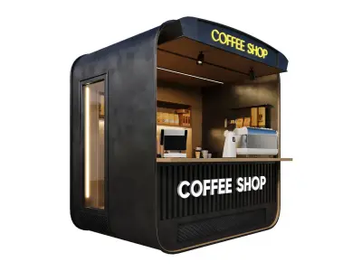 Coffee Shop 01 by Devran3D 3D model