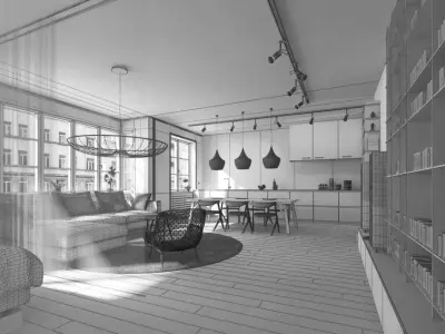 Archinteriors vol 27 for c4d - House Interior Collection 3D model