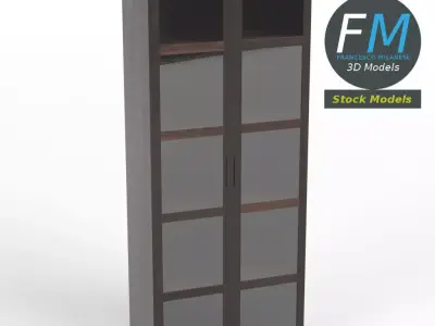 Window cabinet bookcase 3D model