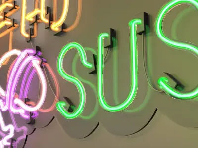 Sushi 1 - Neon Sign 3D model