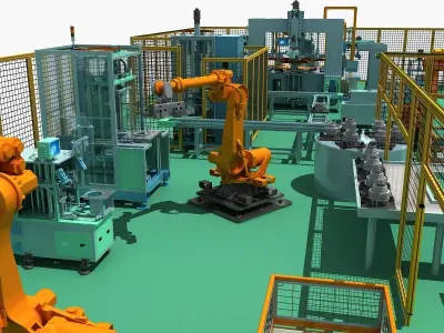 Automatic production equipment 3D model