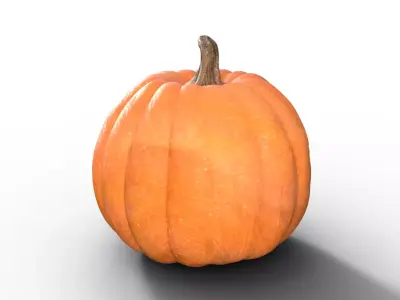 Haunted Halloween Pumpkin Low-poly 3D model