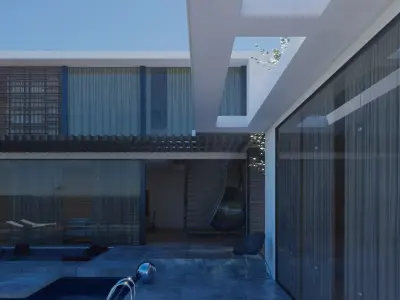 Modern Minimalist Villa with Swimming Pool  3D model