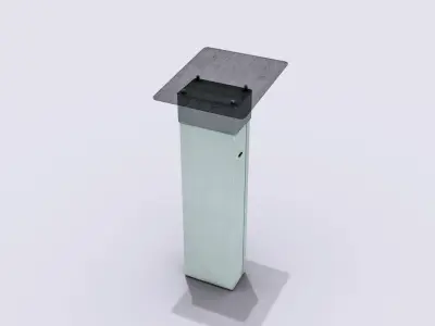 Multimedia Kiosk Low-poly 3D model