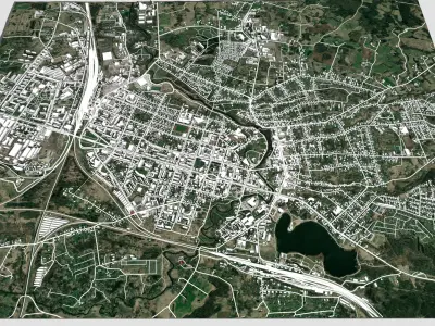 Cityscape Rezekne Latvia 3D model