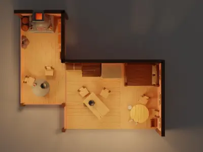 Medieval Furniture Set 3D print model