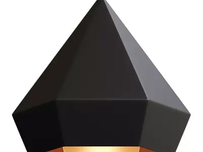  Rose Gold Cohan Single Light Metal Dimmable Pendant 3D model