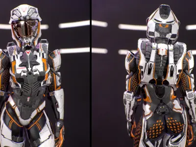 Sci-Fi Armor 10 Low-poly 3D model