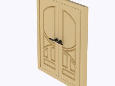 Functional Double Door style 8 multi-color and multi-material  3D print model