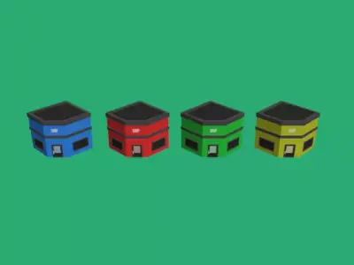 Low Poly Corner Shop 3D model