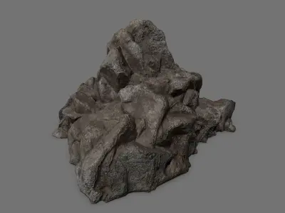 Rock Set Low-poly 3D model 24