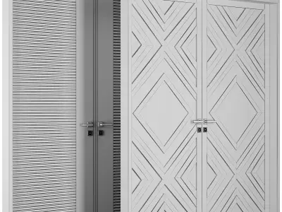 Entrance door set219 3D model