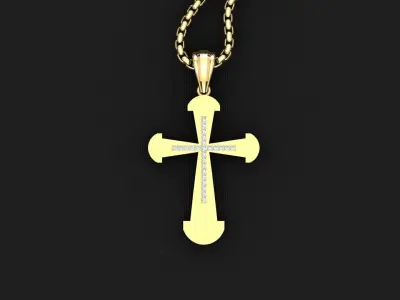 Cross Light Gold 3CP029 3DM STL 3D model