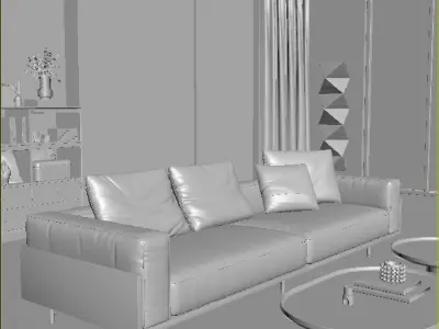 Medieval living room 3D model get