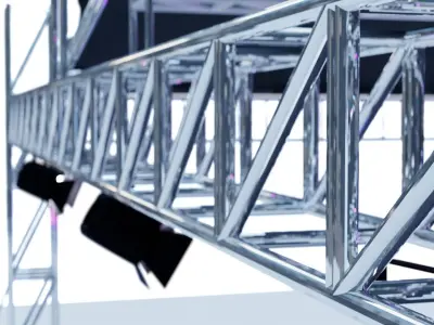 Concert Stage 3D Model Low-poly 3D model