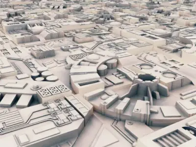 Sci-Fi Landscape Construction Kit Low-poly 3D model