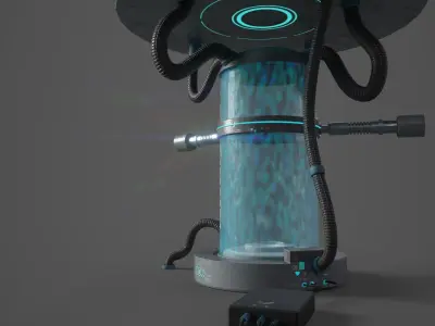 Sci-Fi Capsule Low-poly 3D model