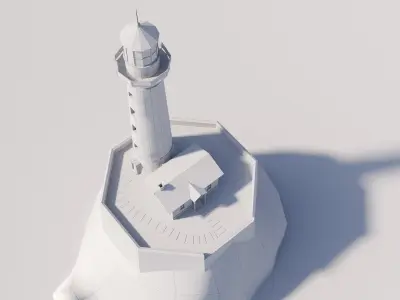 Lighthouse Game Ready Low-poly 3D model