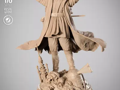 STAR WARS Old Ben Kenobi Sculpture 3D print model
