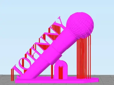 Johnny Hallyday lampe et litophane 3D print model