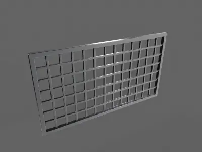 PBR Prison Window 4 Low-poly 3D model