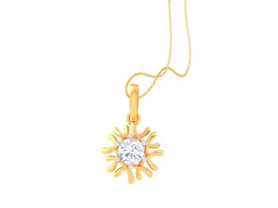 Women Solitaire Super Light Weight Pendant 3D print model