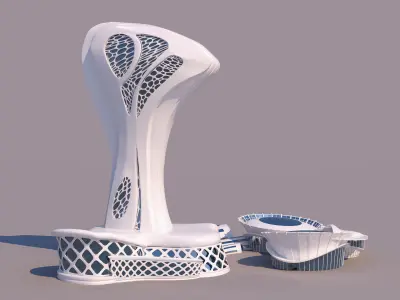 0113 - Organic Skyscraper 3D model