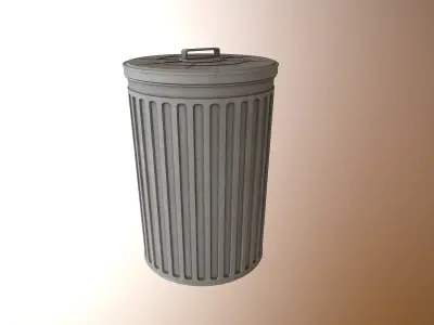 Trash Can - 4K PBR Game Ready  Low-poly 3D model