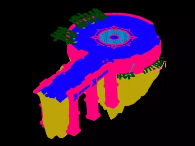 Magma Rift - Round Platform 01 3D model