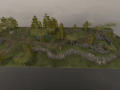 Unity ready Level Design - Fantasy - Nature Low-poly 3D model