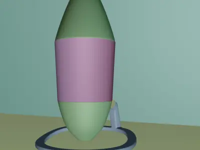 Night Gold Metal table lamp 3D model 3D model