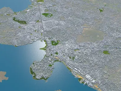 Mwanza Tanzania 25km Low-poly 3D model