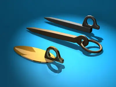 Climbing pitons 3D model