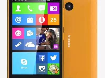 Nokia X2 Dual SIM orange 3D model