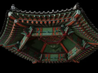 Roof of Ureukjeong Pavilion in Uirimji Reservoir 3D model