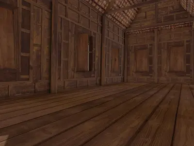 Central Thai traditional house-01 Low-poly 3D model