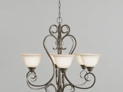 Colonial Chandelier 3D model
