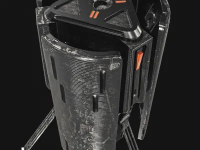 Sci fi Scanner Low-poly 3D model