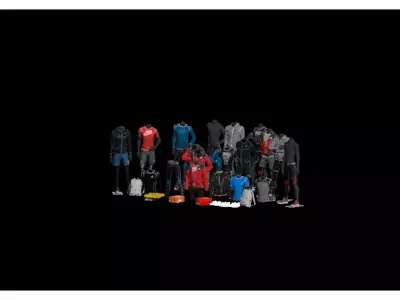 Sports apparel display 3D model