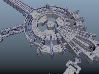 Golden Guitar Bass Music band player Guitarist sci-fi fantasy 3D model