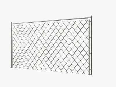  Chain Link Wire Fence 3D model