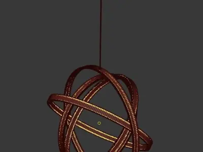 chendelier collection 7 pendant lamp with circular shape 3D Model Pack