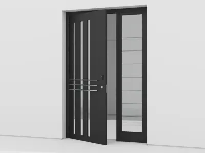 Aluminium door 40 3D model