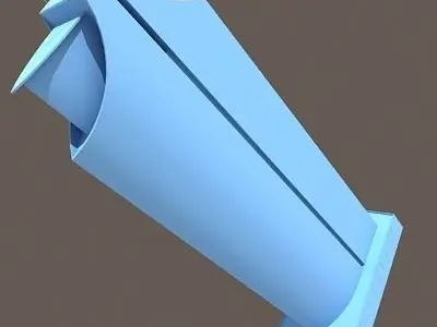 Tall Modern Glass Building 135 3D model